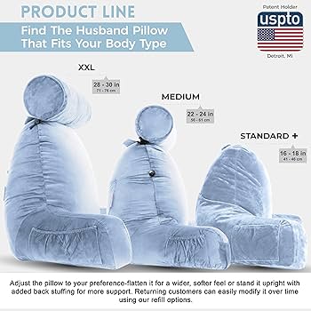 Husband Pillow XXL 低反発 ソファー　リバーシブル2両面カバー Amazon.com: Husband Pillow XXL – Reading Pillow Bed Chair